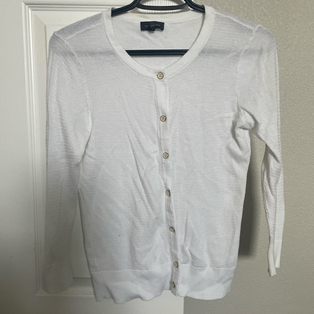 White Button-Up Cardigan